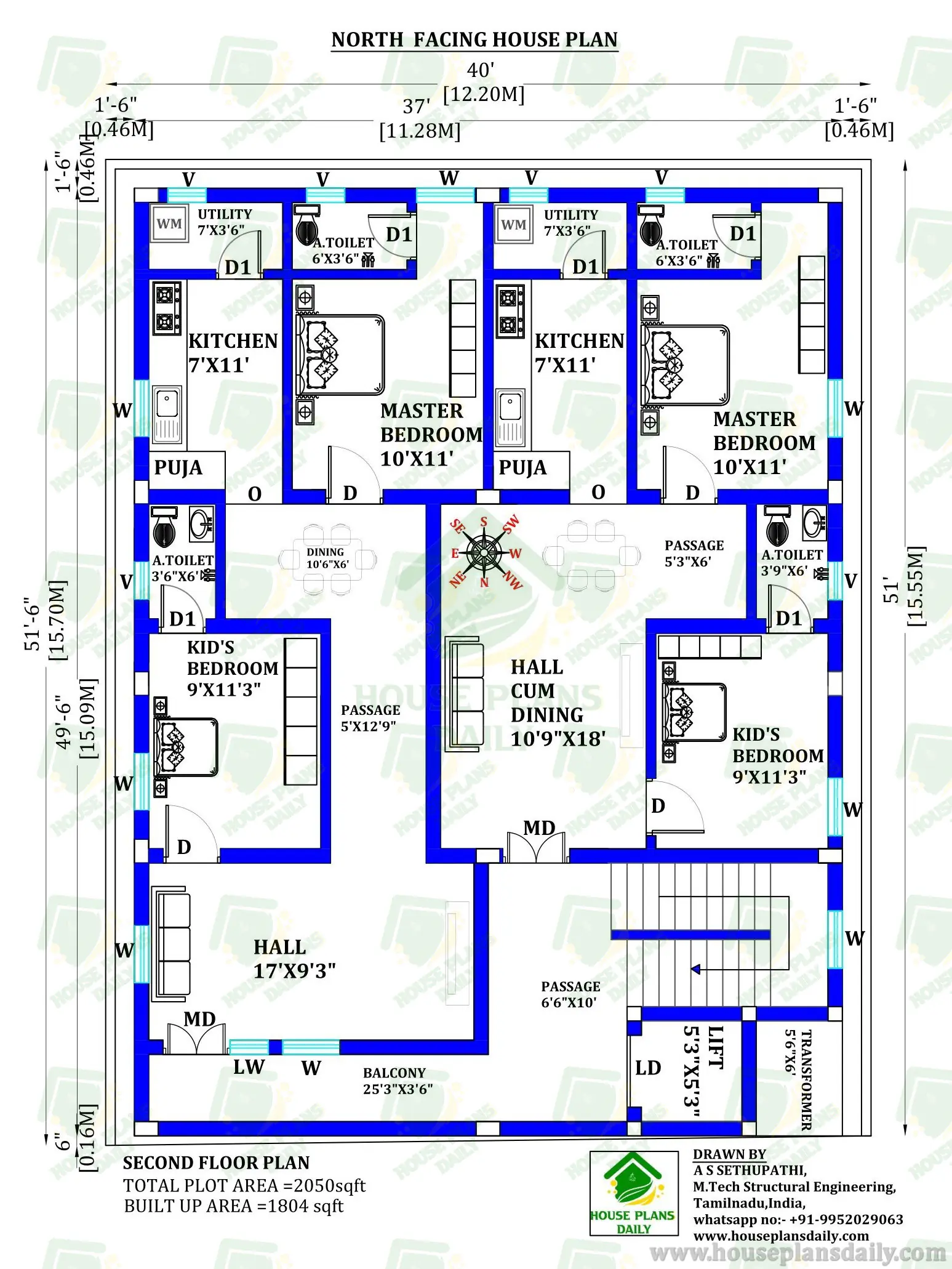 Commercial Floor Plan | Commercial Plan | North Facing Plan